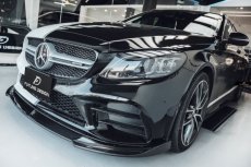 画像19: BENZ メルセデス・ベンツ C-Class W205 C205 S205 後期車専用 フロント リップスポイラー 本物Drycarbon ドライカーボン (19)