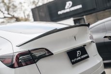 画像9: TESLA テスラ MODEL モデル Y トランク用 リアスポイラー 本物Drycarbon ドライカーボン (9)