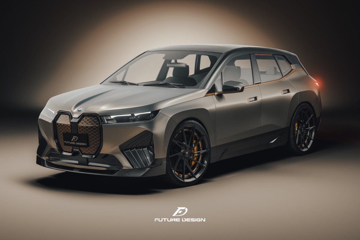 画像19: BMW iXシリーズ i20 Mスポーツ M60 フロント用 リップスポイラー 本物DryCarbon ドライカーボン (19)
