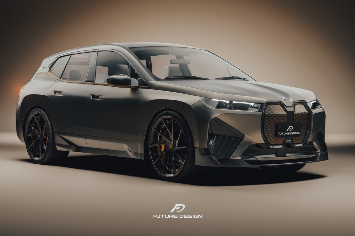 画像22: BMW iXシリーズ i20 Mスポーツ M60 フロント用 リップスポイラー 本物DryCarbon ドライカーボン (22)