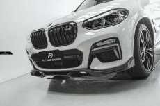 画像7: BMW Xシリーズ X4 G02 前期車 Mスポーツ フロントバンパー用リップスポイラー 本物DryCarbon ドライカーボン (7)