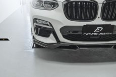 画像6: BMW Xシリーズ X4 G02 前期車 Mスポーツ フロントバンパー用リップスポイラー 本物DryCarbon ドライカーボン (6)