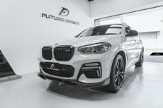 画像2: BMW Xシリーズ X4 G02 前期車 Mスポーツ フロントバンパー用リップスポイラー 本物DryCarbon ドライカーボン (2)