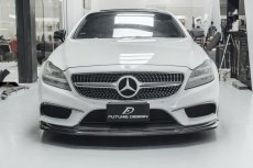 画像15: BENZ メルセデス・ベンツ CLS W218 LCI 後期車 フロントバンパー用カナード 本物Dry Carbon ドライカーボン (15)