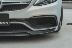 画像17: BENZ メルセデス・ベンツ W205 C63フロントバンパー用リップスポイラー 本物DryCarbon ドライカーボン (17)