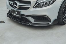 画像18: BENZ メルセデス・ベンツ W205 C63フロントバンパー用リップスポイラー 本物DryCarbon ドライカーボン (18)