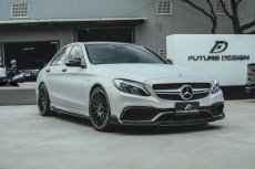 画像20: BENZ メルセデス・ベンツ W205 C63フロントバンパー用リップスポイラー 本物DryCarbon ドライカーボン (20)