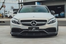 画像16: BENZ メルセデス・ベンツ W205 C63フロントバンパー用リップスポイラー 本物DryCarbon ドライカーボン (16)