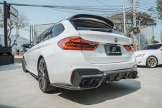 画像2: BMW 5シリーズ G30 G31 リアバンパー用 ディフューザー 3点セット 本物DryCarbon ドライカーボン (2)