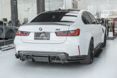 画像4: BMW 3シリーズ G80 M3 リア用 ディフューザー スプリッター V2 本物DryCarbon ドライカーボン (4)