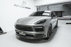 画像3:  PORSCHE ポルシェ Cayenne カイエン Coupe クーペ 9Y0 フロント リップスポイラー 本物DryCarbon ドライカーボン (3)