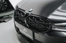画像5: BMW 3シリーズ G20 G21 後期用 フロント用 艶ありブラック キドニーグリル センターグリル (5)