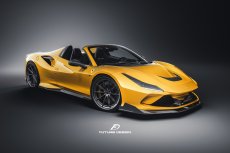 画像2: Ferrari フェラーリ F8 ボンネット用 エアインテークガイド 本物DryCarbon ドライカーボン カスタム　 (2)