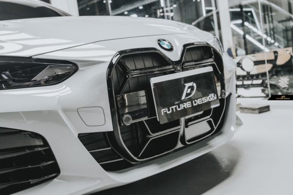 BMW 4シリーズ G26 フロント用 艶ありブラックキドニーグリル センター