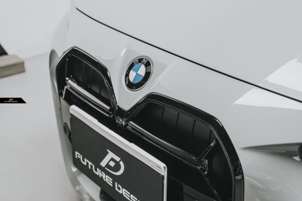 BMW 4シリーズ G26 フロント用 艶ありブラックキドニーグリル センター