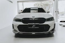 画像1: BMW 3シリーズ G20 G21 Mスポーツ 後期用 フロントバンパー リップスポイラー 本物DryCarbon ドライカーボン V2 (1)