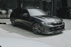 画像20: BMW 3シリーズ G20 G21 Mスポーツ 後期用 フロントバンパー リップスポイラー 本物DryCarbon ドライカーボン V2 (20)