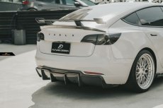 画像10: TESLA テスラ MODEL モデル 3 トランク用リアウィング リアスポイラー 本物Drycarbon ドライカーボン (10)