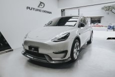 画像8: TESLA テスラ MODEL モデル Y フロントバンパー用 リップスポイラー 本物Drycarbon ドライカーボン (8)