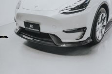 画像4: TESLA テスラ MODEL モデル Y フロントバンパー用 リップスポイラー 本物Drycarbon ドライカーボン (4)