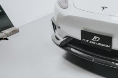 画像3: TESLA テスラ MODEL モデル Y フロントバンパー用 リップスポイラー 本物Drycarbon ドライカーボン (3)