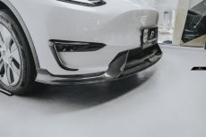 画像5: TESLA テスラ MODEL モデル Y フロントバンパー用 リップスポイラー 本物Drycarbon ドライカーボン (5)