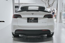 画像10: TESLA テスラ MODEL モデル Y トランク用 リアスポイラー 本物Drycarbon ドライカーボン (10)