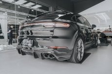 画像18:  PORSCHE ポルシェ Cayenne カイエン SUV Coupe E3 9Y0 リア ディフューザー 本物DryCarbon ドライカーボン (18)