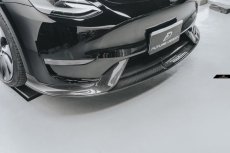 画像13: TESLA テスラ MODEL モデル Y フロントバンパー用 リップスポイラー 本物Drycarbon ドライカーボン (13)