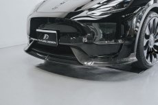 画像9: TESLA テスラ MODEL モデル Y フロントバンパー用 リップスポイラー 本物Drycarbon ドライカーボン (9)