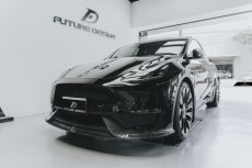 画像15: TESLA テスラ MODEL モデル Y フロントバンパー用 リップスポイラー 本物Drycarbon ドライカーボン (15)