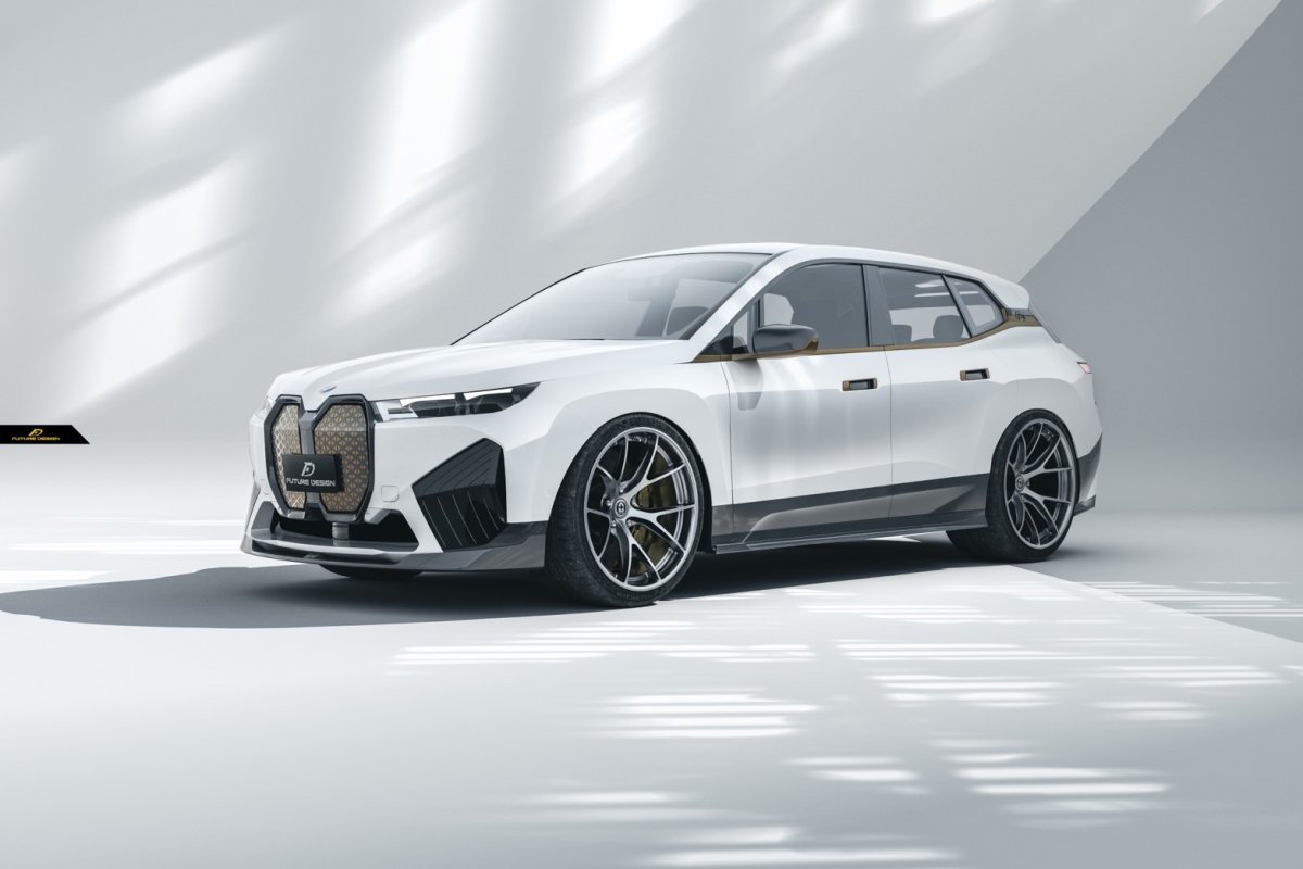 画像25: BMW iXシリーズ i20 Mスポーツ M60 フロント用 リップスポイラー 本物DryCarbon ドライカーボン (25)