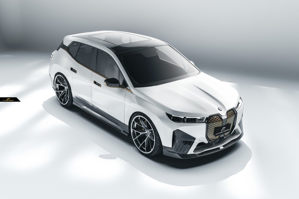 画像28: BMW iXシリーズ i20 Mスポーツ M60 フロント用 リップスポイラー 本物DryCarbon ドライカーボン (28)
