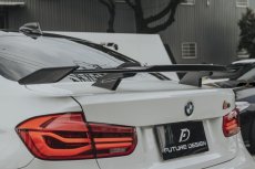 画像1: BMW 3シリーズ F80 M3 セダン トランク用  リアウィング リアスポイラー 本物DryCarbon ドライカーボン (1)