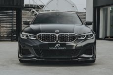 画像2: BMW 3シリーズ G20 G21 M-TECH Mスポーツ フロントバンパー用リップスポイラー 本物DryCarbon ドライカーボン (2)