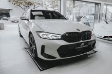 画像2: BMW 3シリーズ G20 G21 後期用 フロント用 艶ありブラック 青紺赤 キドニーグリル センターグリル S2 (2)