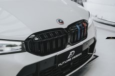 画像3: BMW 3シリーズ G20 G21 後期用 フロント用 艶ありブラック 青紺赤 キドニーグリル センターグリル S2 (3)