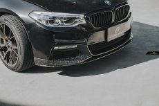 画像15: BMW 5シリーズ G30 セダン G31 ツーリング Mスポーツ フロント用リップスポイラー 本物DryCarbon ドライカーボン (15)