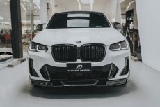 画像26: BMW Xシリーズ X4 G02 Mスポーツ 後期車 フロントバンパー用リップスポイラー 本物DryCarbon ドライカーボン (26)