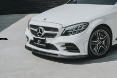 画像1: BENZ メルセデス・ベンツ C-Class W205 C205 S205 後期車専用 フロント リップスポイラー 本物Drycarbon ドライカーボン (1)