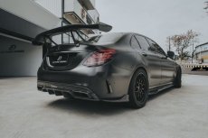 画像11: BENZ メルセデス・ベンツ Cクラス W205 セダン AMGバンパー用 リア カナード スプリッター  本物DryCarbon ドライカーボン  (11)