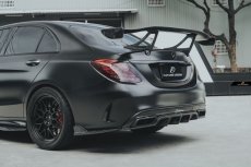 画像7: BENZ メルセデス・ベンツ Cクラス W205 セダン AMGバンパー用 リア カナード スプリッター  本物DryCarbon ドライカーボン  (7)