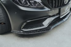 画像10: BENZ ベンツ W205 セダン C205 クーペ C63フロントバンパー用 アンダー リップスポイラー 本物Drycarbon ドライカーボン (10)