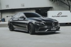 画像15: BENZ ベンツ W205 セダン C205 クーペ C63フロントバンパー用 アンダー リップスポイラー 本物Drycarbon ドライカーボン (15)