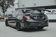 画像9: BENZ メルセデス・ベンツ C-Class W205 セダン AMGサイド用カーボン スカート 本物DryCarbon C180 C200 C43 (9)