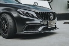 画像9: BENZ ベンツ W205 セダン C205 クーペ C63フロントバンパー用 アンダー リップスポイラー 本物Drycarbon ドライカーボン (9)