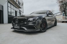 画像17: BENZ メルセデス・ベンツ Cクラス W205 C63 フロントバンパー用鍛造カーボン ガーニッシュ スポイラー 本物DryCarbon ドライカーボン 大理石ような美しい (17)