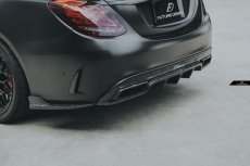 画像9: BENZ メルセデス・ベンツ Cクラス W205 セダン AMGバンパー用 リア カナード スプリッター  本物DryCarbon ドライカーボン  (9)