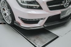 画像2: BENZ メルセデス・ベンツ CLS W218 CLS63 フロントバンパー用リップスポイラー 本物Dry Carbon ドライカーボン (2)