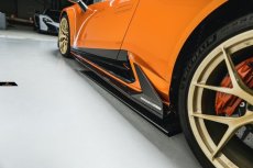 画像2: Lamborghini ランボルギーニ Huracan ウラカン EVO サイドスカート 本物DryCarbon ドライカーボン (2)